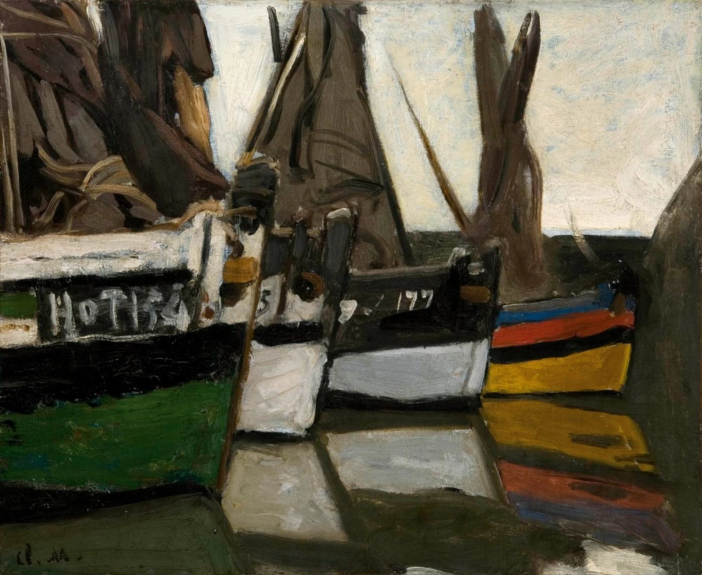 Barche da pesca a Honfleur [1866] - Muzeul Naţional de Artă al României, Bucureşti